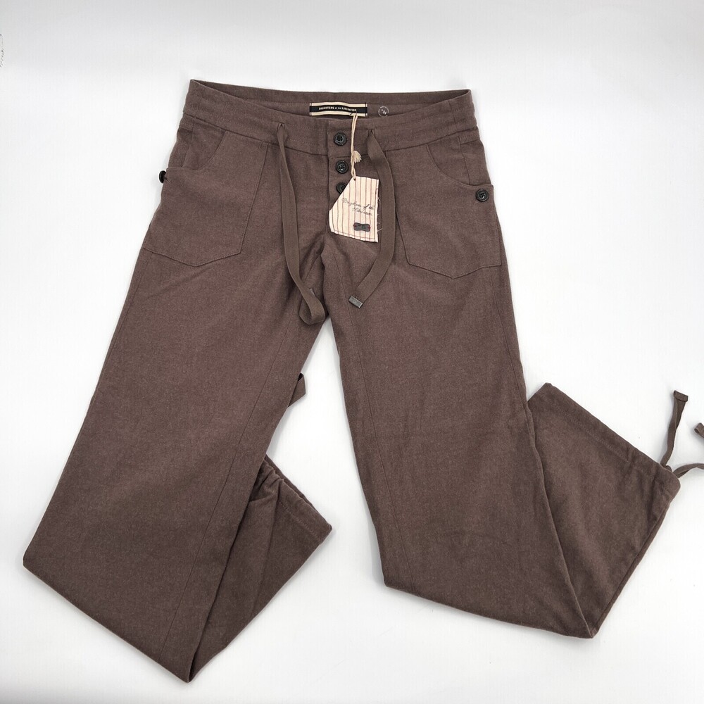 NEW Daughters of Liberation Pants  32 Womens Brown  Straight Leg Anthropologie